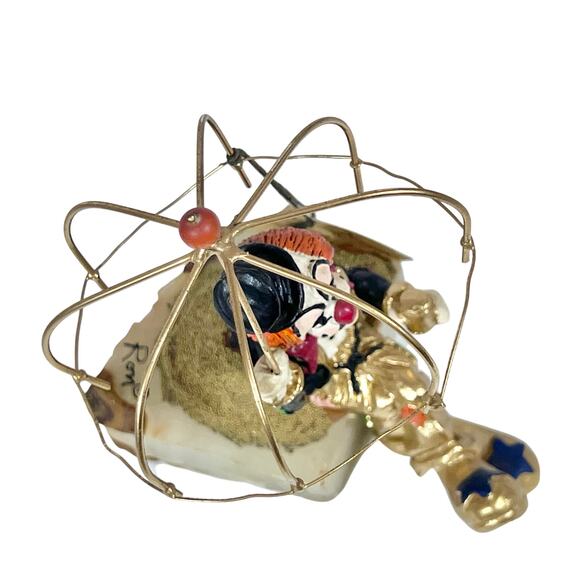 Ron Lee Hobo Clown with Umbrella Figurine Gold Onyx Hand Painted Signed 1987 - Picture 5 of 16